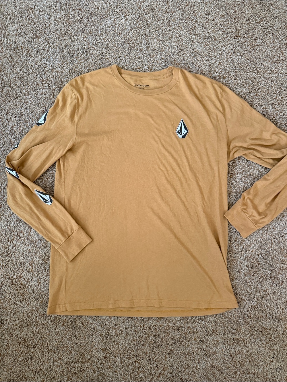 Volcom Long Sleeve Logo Shirt - Mustard Yellow
